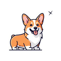 Corgi dog with happy expression 5.