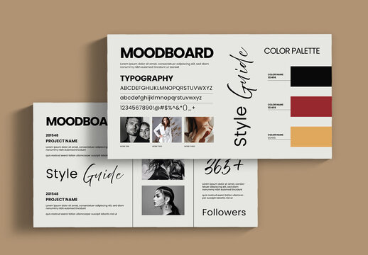Modern Fashion Mood Board Template Clean Branding Design