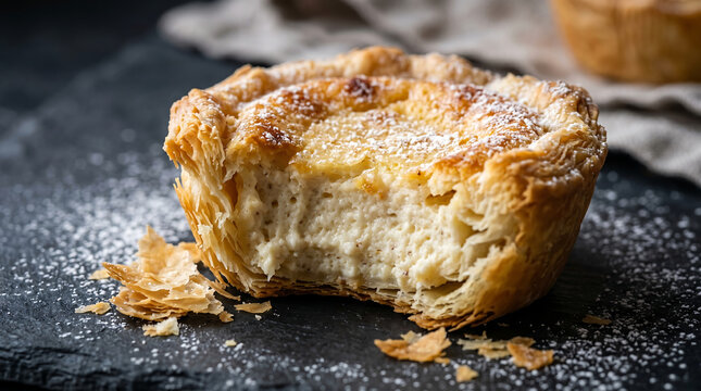 Maids of Honour Tarts &ndash; Close-Up of Traditional English Puff Pastry and Curd Cheese Tart