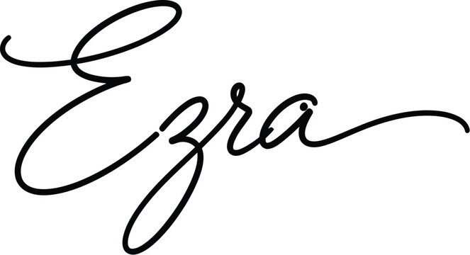 Ezra lettering serves as a refined example of elegant script typography for branding.
