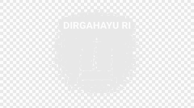 Dirgahayu RI Text and Emblem on Transparent Background