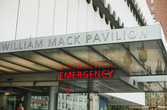 Entrance to the Emergency Department of Lenox Health Greenwich Village, located in the Phyllis and William Mack Pavilion, in New York, New York, USA, on May 14, 2026.