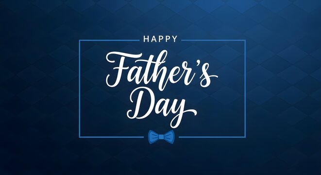 Happy father's day greeting card with blue background