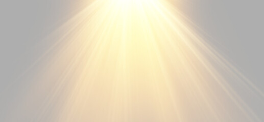  Cinematic golden spotlight with volumetric light rays from top center © LILIIA SMIRNOVA
