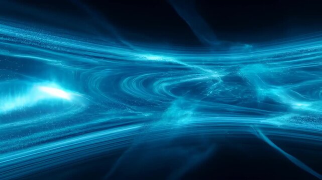 Abstract blue technology line with virus hack data flow, digital music glow dark background, futuristic motion, abstract blue line technology background with virus hack and music flow dark space
