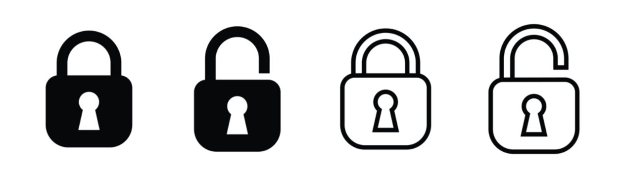 Padlock icon design element suitable for websites, print design or app