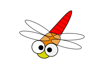 かわいらしい赤トンボのイラスト © 木村　亨