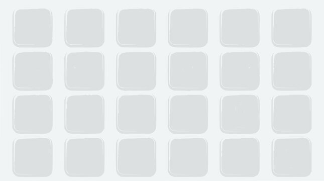 Clean Grid of Blank Square App Icons, Minimalist UI Design Elements