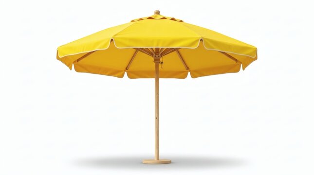Yellow beach umbrella, outdoor patio umbrella, sunshade canopy, garden parasol