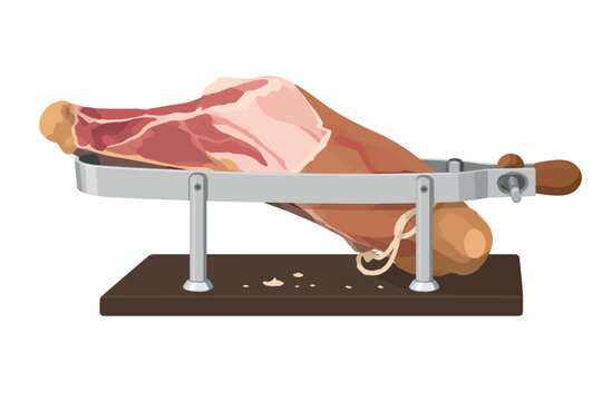 Vsai spanish jamon serrano leg on carving stand