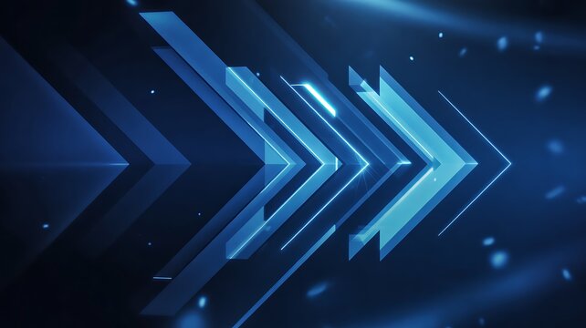 Abstract blue arrow direction background showing speed movement and digital technology concept 