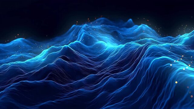 Digital nebula blue flash point line abstract background
