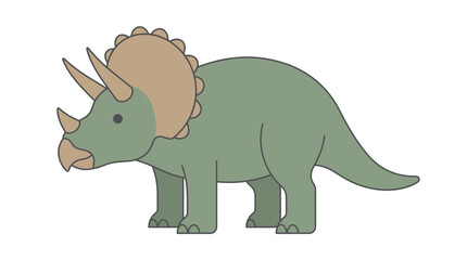 Cute Triceratops Dinosaur Illustration © Hari