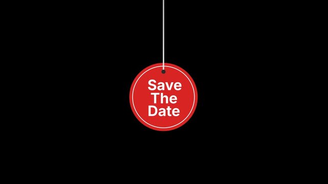 Save the date Hanging Tag Animation