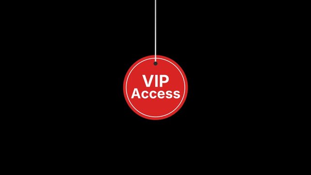 Vip Access Hanging Tag Animation
