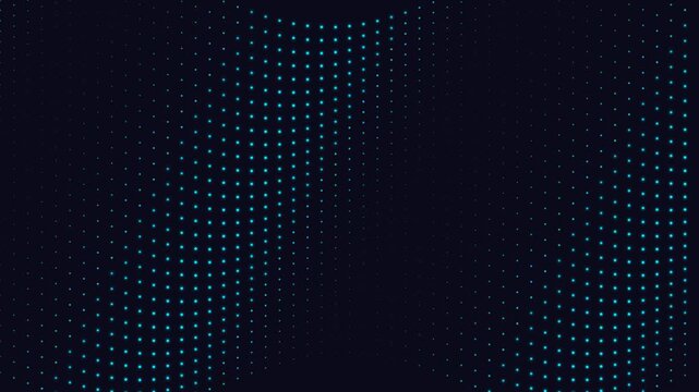 Abstract background of vertical light dot patterns on a dark blue surface