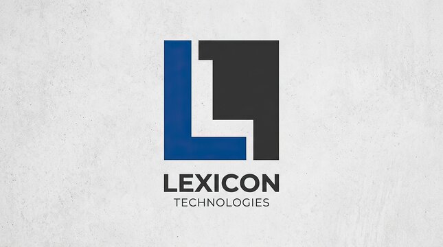 Modern Blue and Black Lexicon Technologies Company Logo Design.