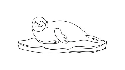 Fototapeta premium A cute sloth lying on a float.
