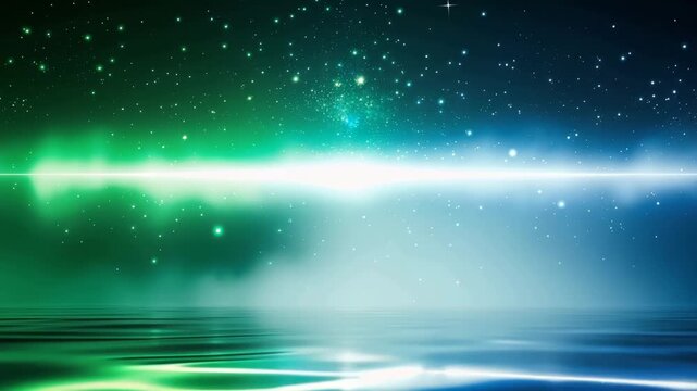 Underwater ocean floor with glowing bioluminescent plankton, deep sea ambience, ethereal light effects