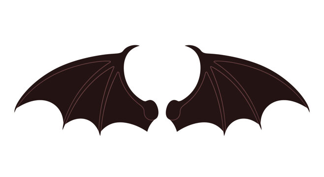 Dark Bat Wings Illustration