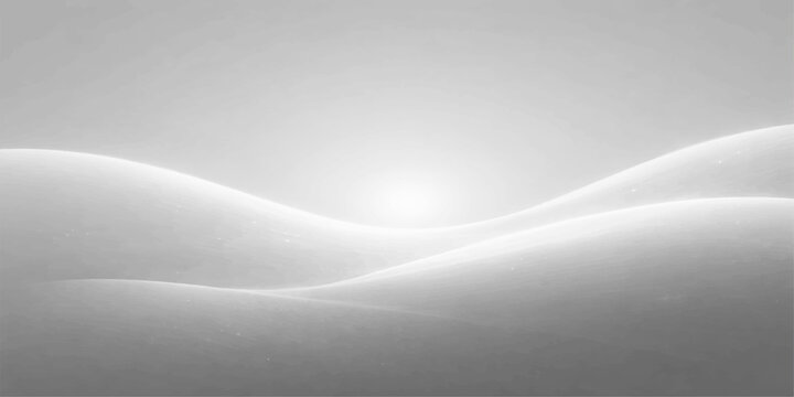 Abstract White Metallic Background with Smooth Silver Lines Design