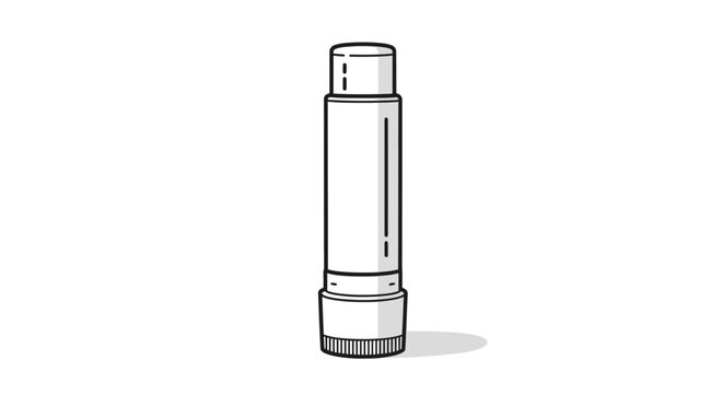 Clean vector illustration of a white glue stick on a light background