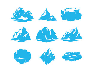 glacial blue ice logo silhouettes © James
