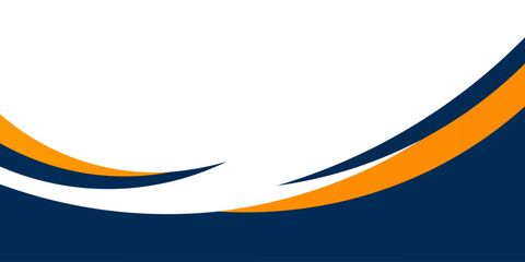 Obraz premium Abstract Blue And Orange Wave Background With Smooth Curves For Business Presentations