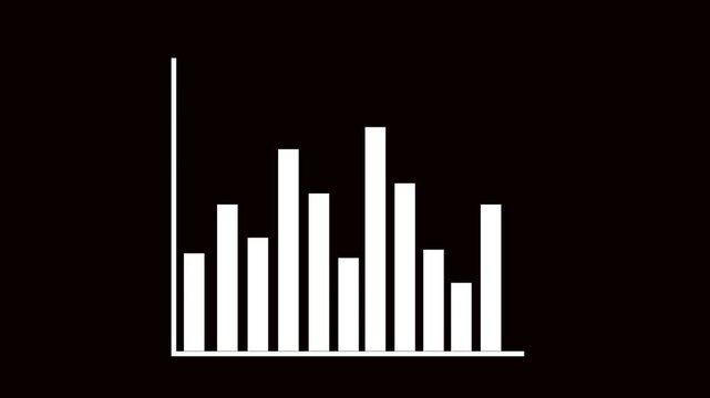 Animated bar graph chart data visualization business finance financial report growth marketing technology. Animated bar graph chart business finance data visualization abstract background.