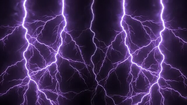 Abstract Purple Lightning Strikes Background Energy Discharge.