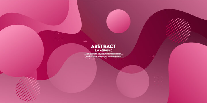 Abstract pink wave banner background with shadow shape pattern element concept design. Simple and elegant style. Vector Eps10