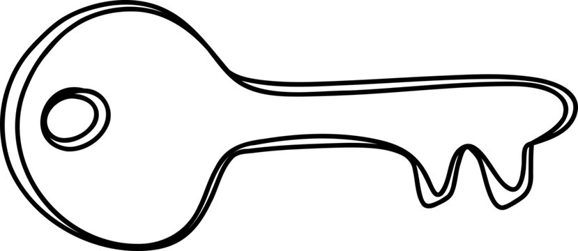 Hand-Drawn Key For Scrapbook