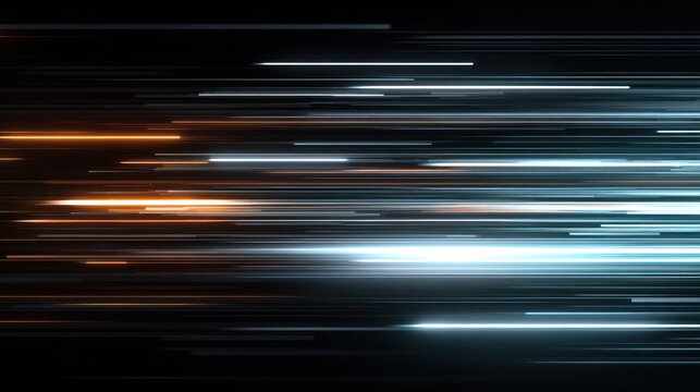 Abstract light trails on black