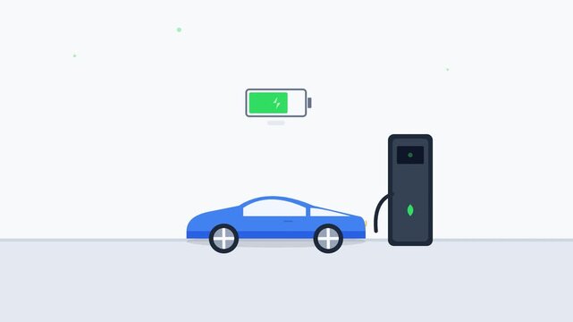 electric vehicle charging at modern eco station