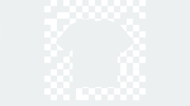 Blank White T-Shirt Mockup on Transparent Background - Apparel Design Template