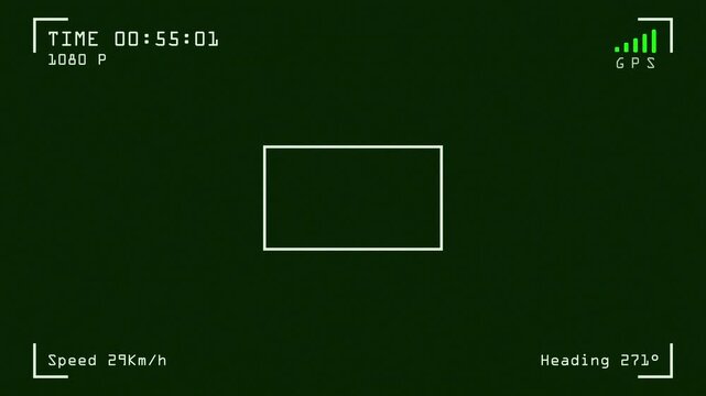 Night Vision Drone Surveillance Overlay with GPS Tracking and Target Lock Interface