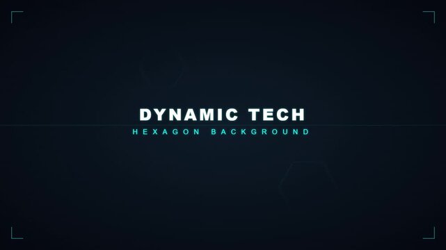Dynamic Tech Hexagon Pattern Text Background Animation