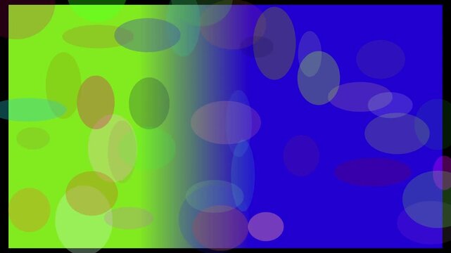 Vibrant 3d bubble animation transition green blue gradient