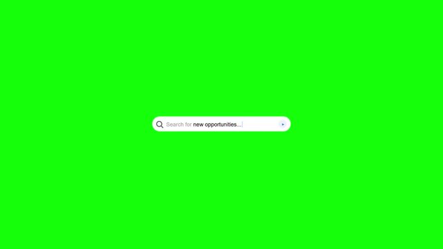 Dynamic Search Bar Typing Interface Green Screen