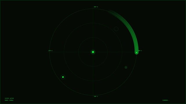 Dynamic Pulse Radar Scanner Screen Animation Loop
