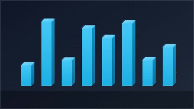 dynamic 3d bar graph data visualization background