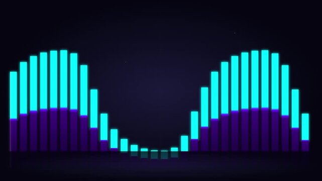 Digital Wave 3D Gradient Bar Chart Motion Graphic