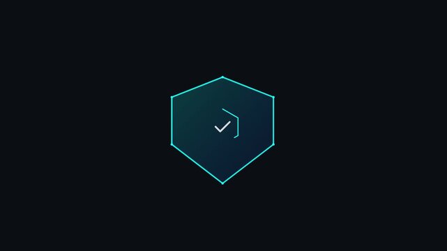 digital shield antivirus protection minimal tech animation