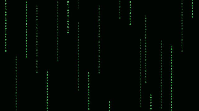 Digital Matrix Code Rain Glitch Overlay Effect