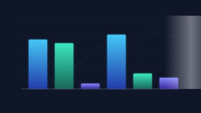 data analytics bar chart growth business animation