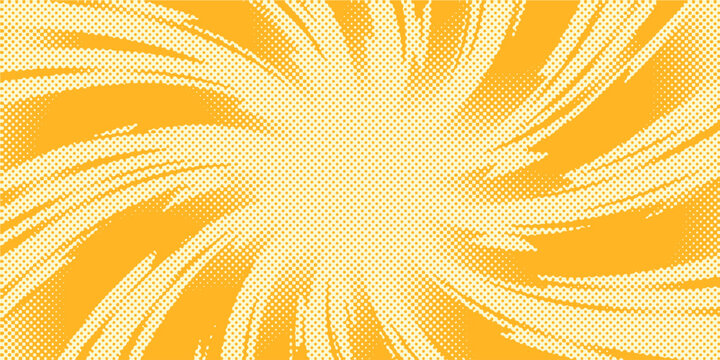 Yellow background of the Book in comic style pop art superhero. Pop art yellow comics book cartoon for comic superhero text, speech bubble, message.
