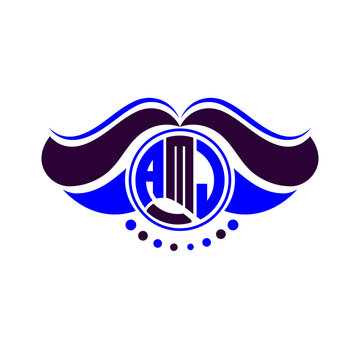 AMJ letter logo creative design. AMJ unique design