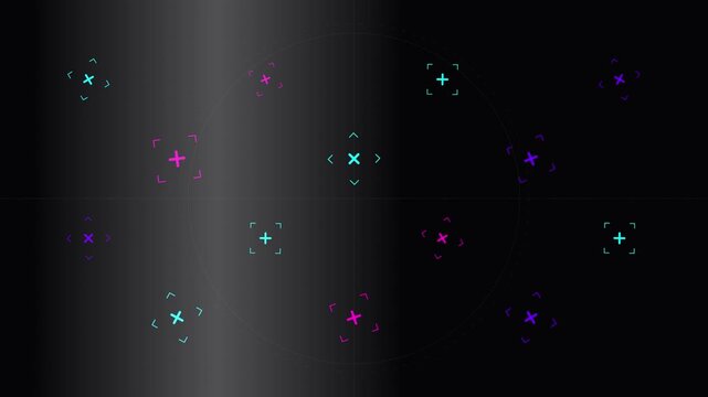 crosshair symbol pattern modern vibrant motion graphic