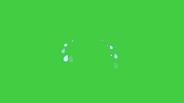 Animated tear drop effect for emotional and sad expression scenes
