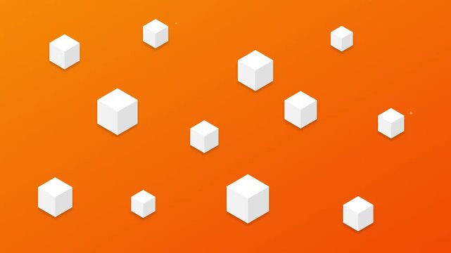 Corporate Style Floating Cubes Pattern Bright Color Loop